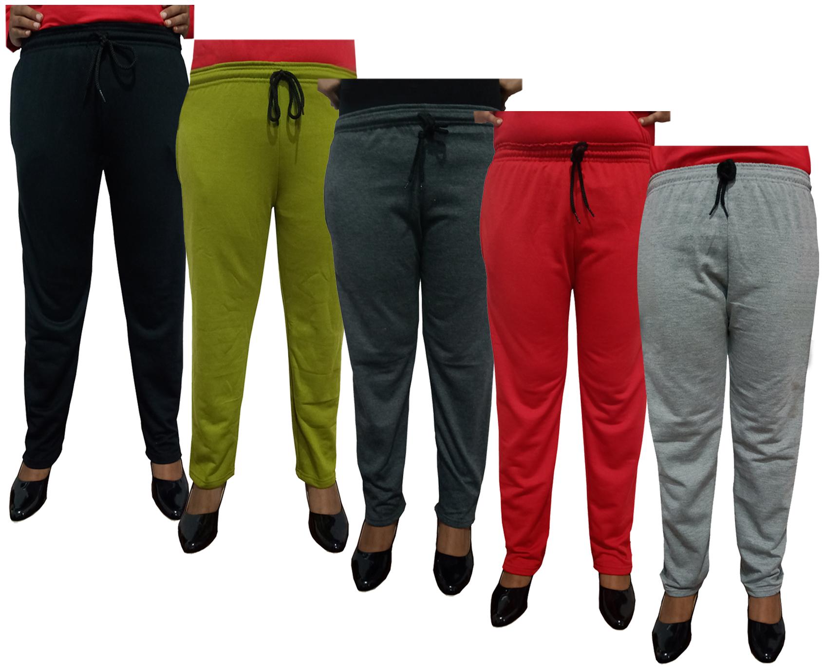 

Indiweaves Women Regular fit Fleece Solid Track pants - Multi