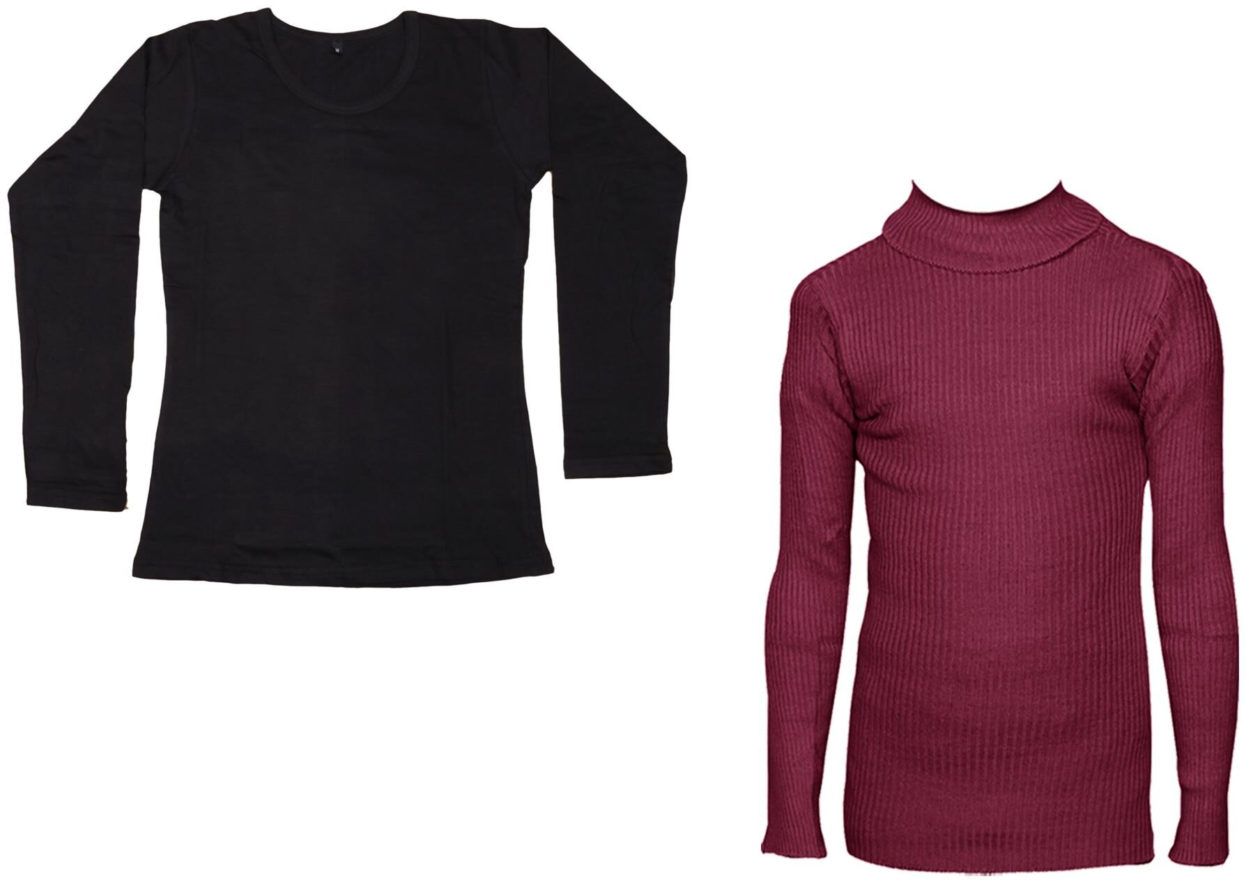 

Indiweaves Women Black Regular fit Round neck Cotton T shirt