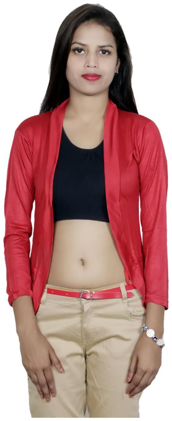 

Indiweaves Women Shrug - Red