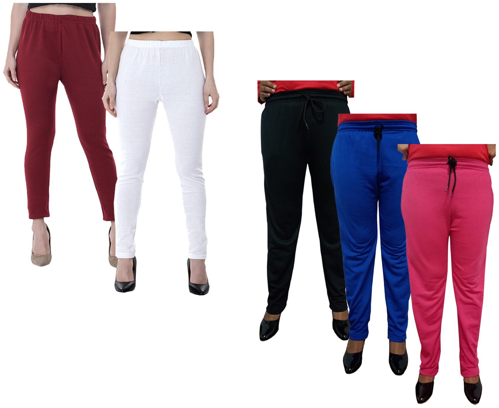 

Indiweaves Women Regular fit Fleece Solid Track pants - Multi