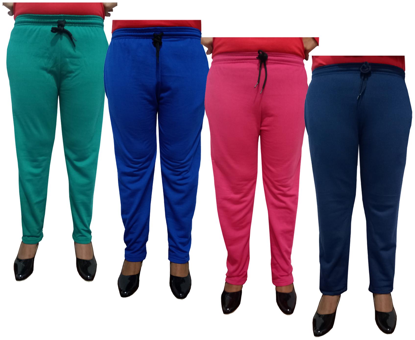 

Indiweaves Women Regular fit Fleece Solid Track pants - Multi