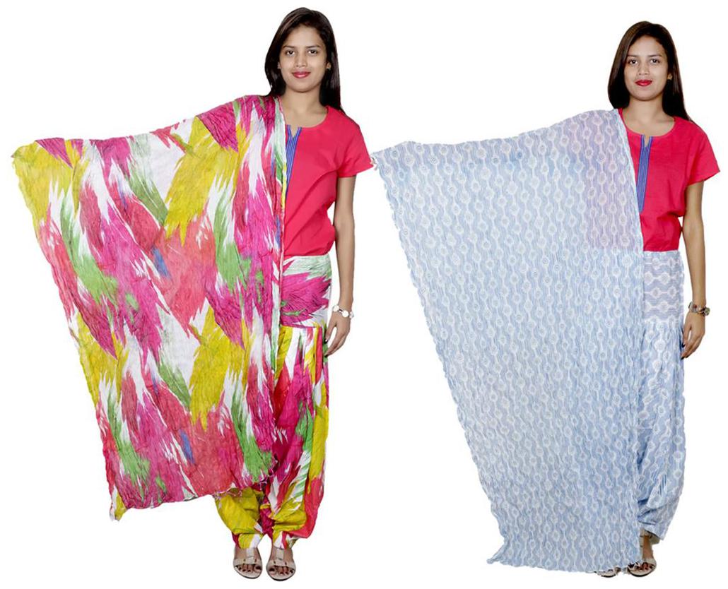 

Indiweaves Cotton Patiala Salwar With Dupatta Combo