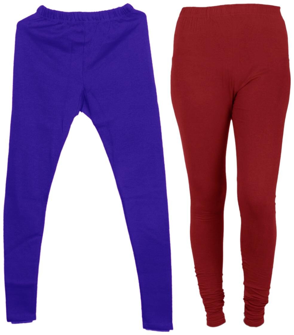 

IndiWeaves Women 1 Warm Wollen and 1 Cotton Lycra Tights (Set of- 2)