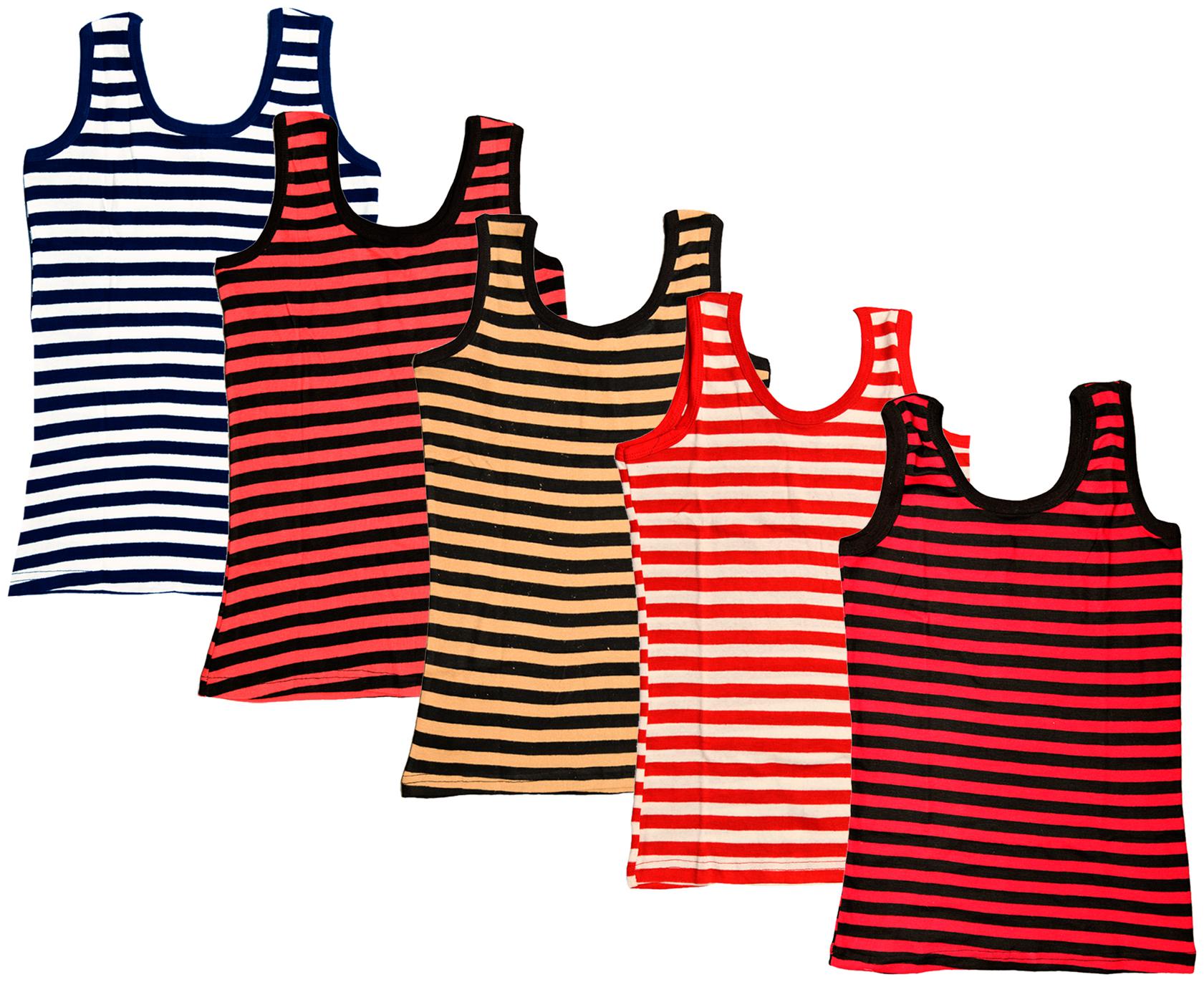 

Indiweaves Women Multi Regular fit U neck Cotton Tank top