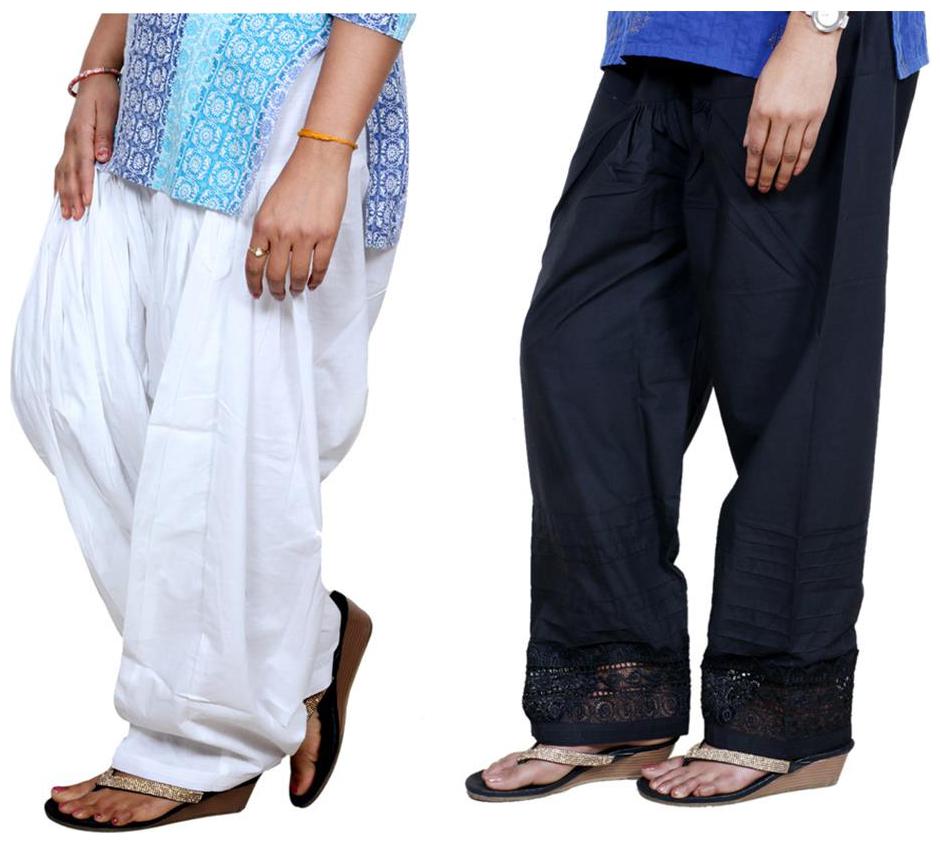 

Indiweaves Cotton Patiala - Multi