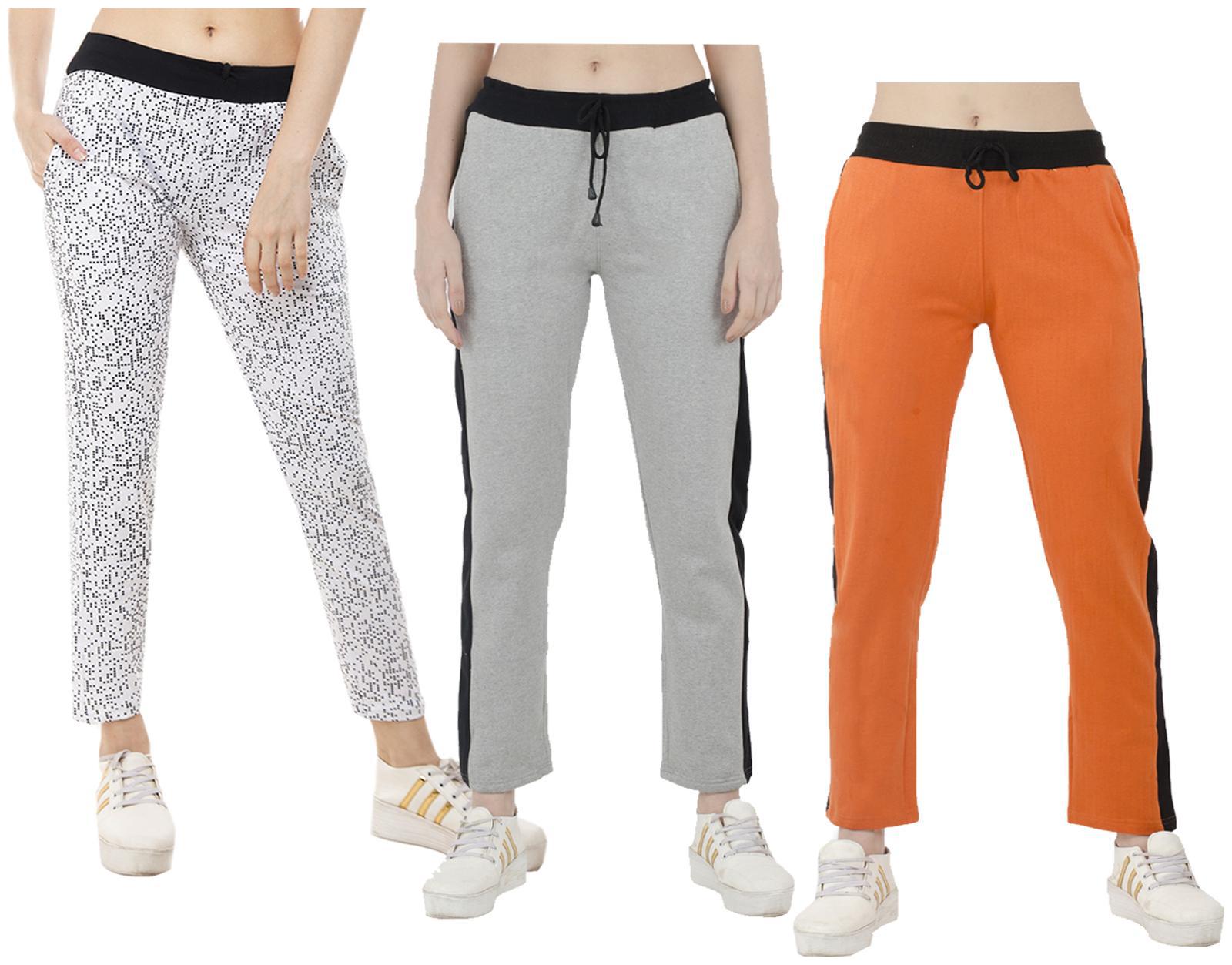 

Indiweaves Women Regular fit Polyester Printed Track pants - Multi
