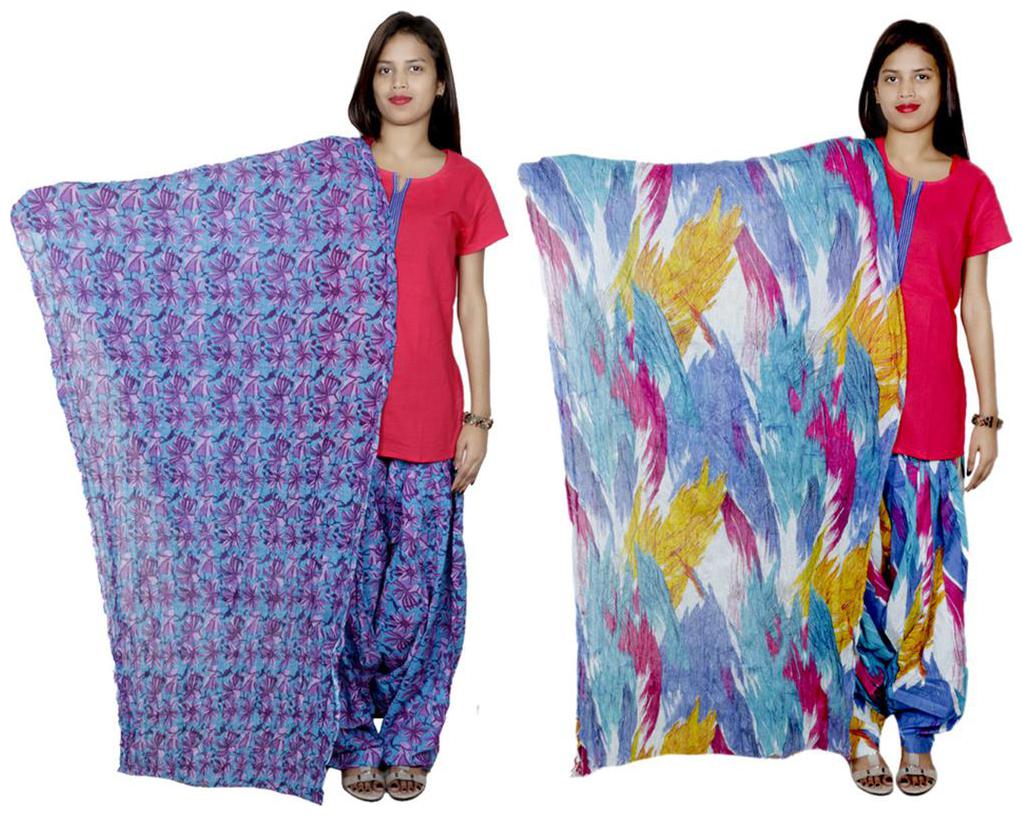 

Indiweaves Cotton Patiala Salwar With Dupatta Combo