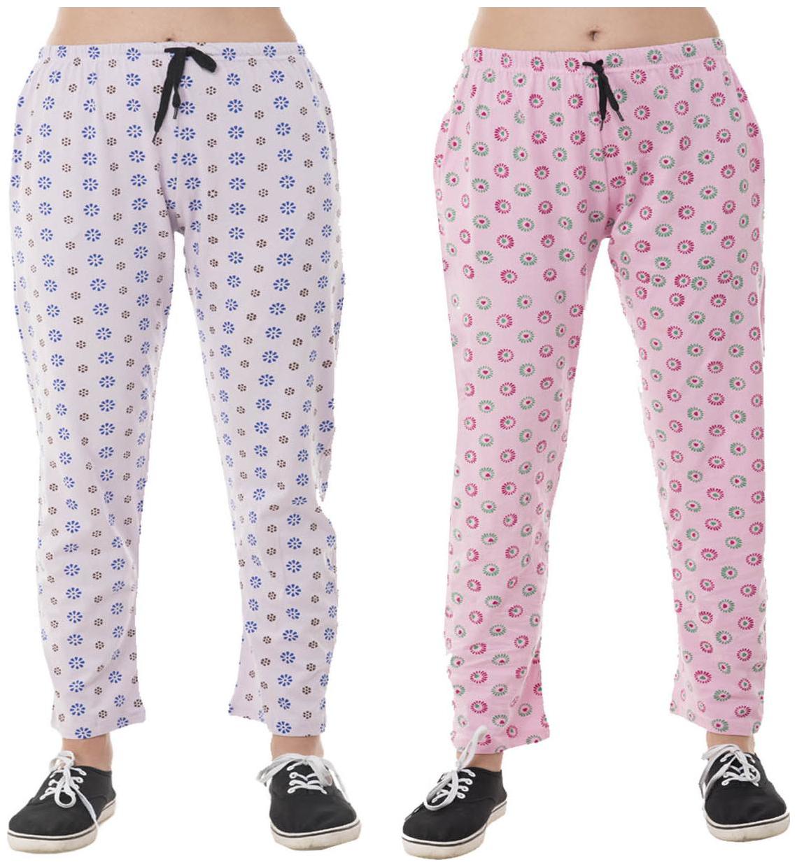 

Indiweaves Women Regular fit Cotton Printed Track pants - Multi