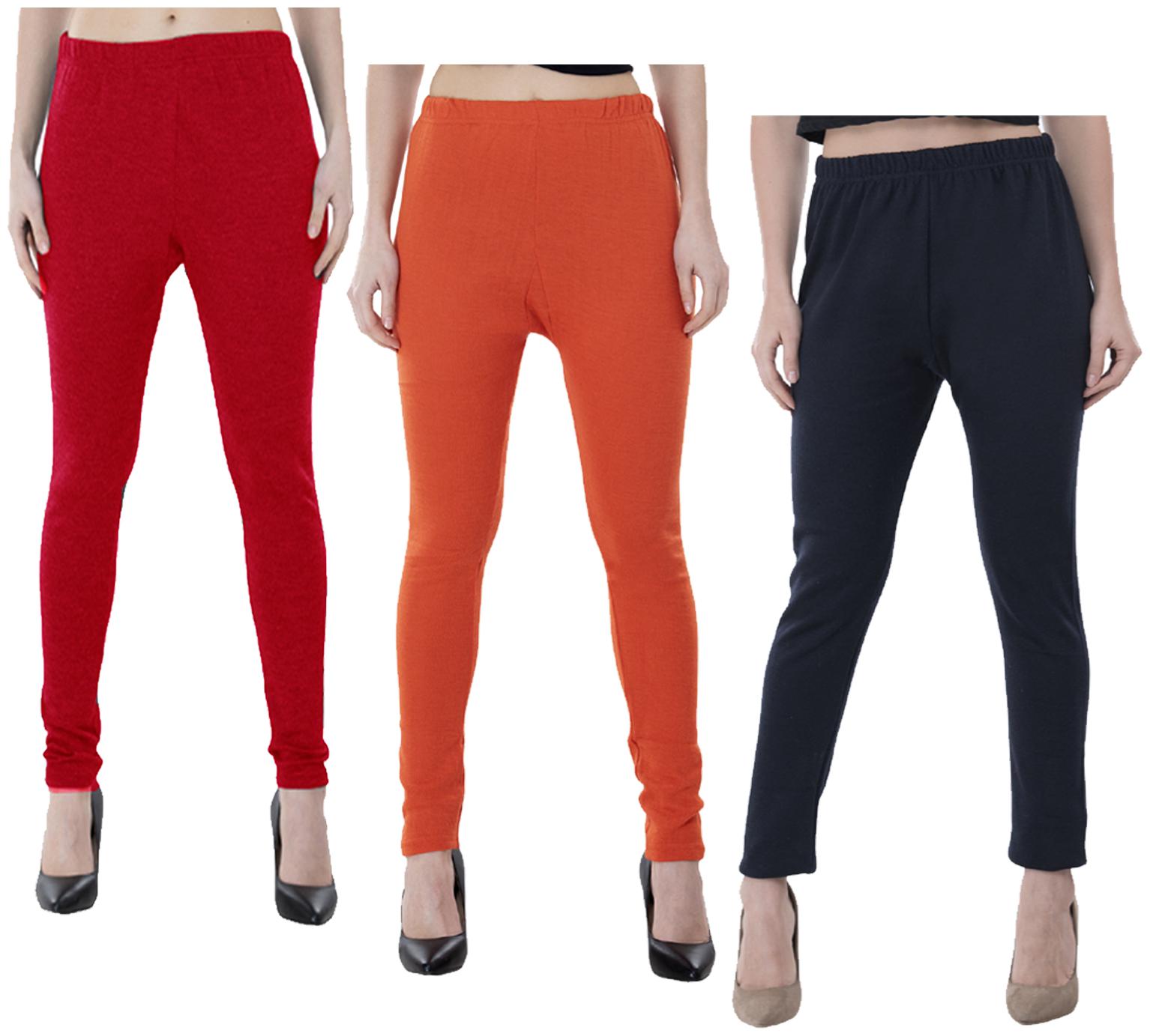 

IndiWeaves Women Warm Wollen Lycra Legging (Pack of 3)
