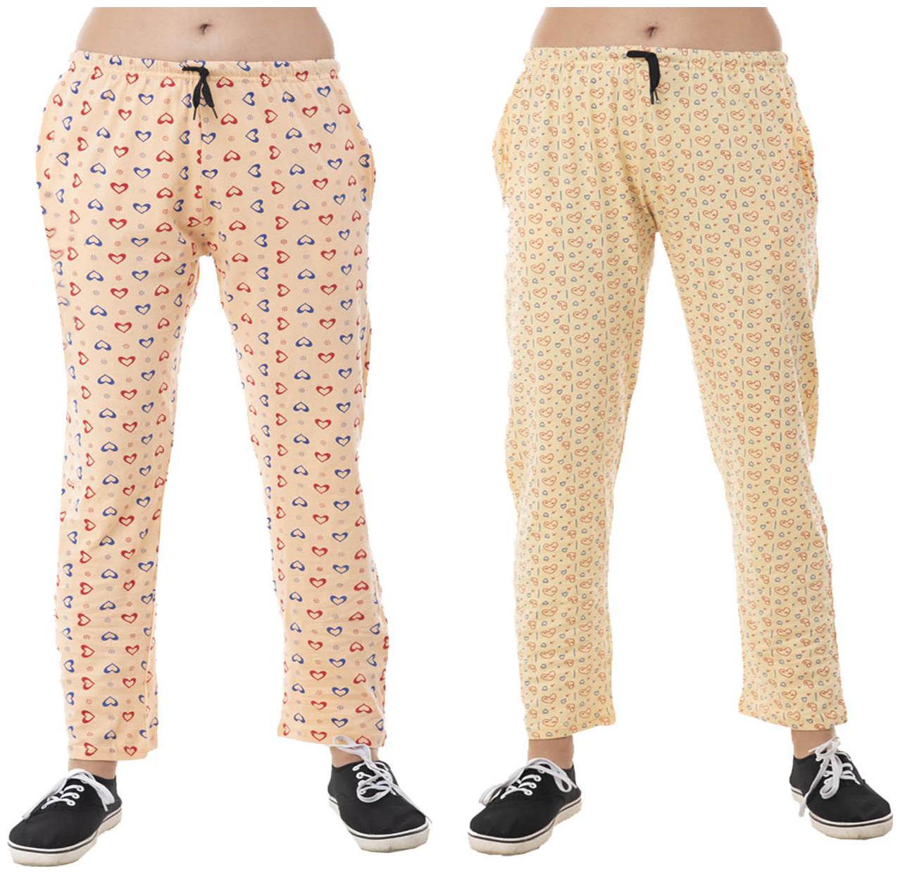 

Indiweaves Women Regular fit Cotton Printed Track pants - Multi