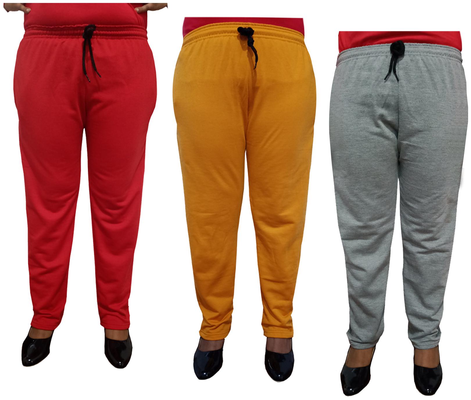 

Indiweaves Women Regular fit Fleece Solid Track pants - Multi