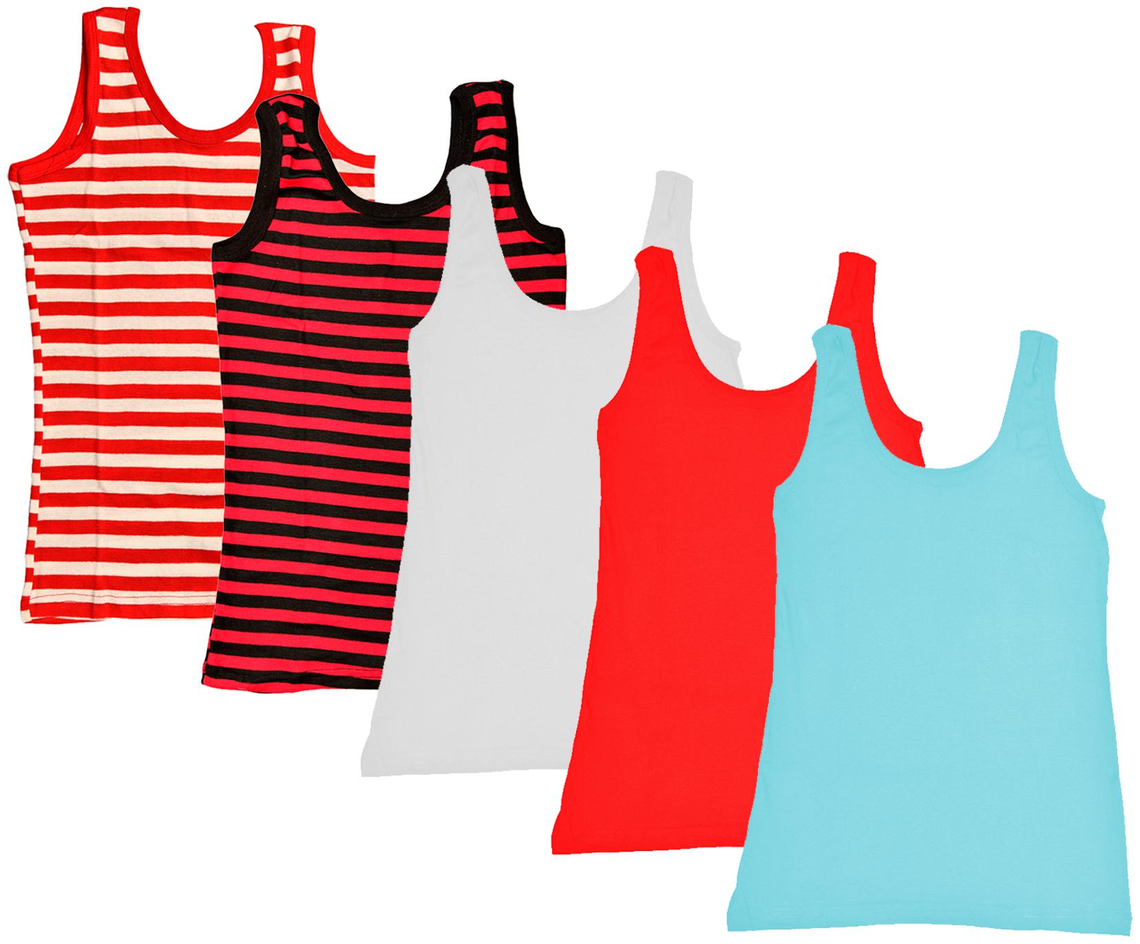 

Indiweaves Women Multi Regular fit U neck Cotton Tank top