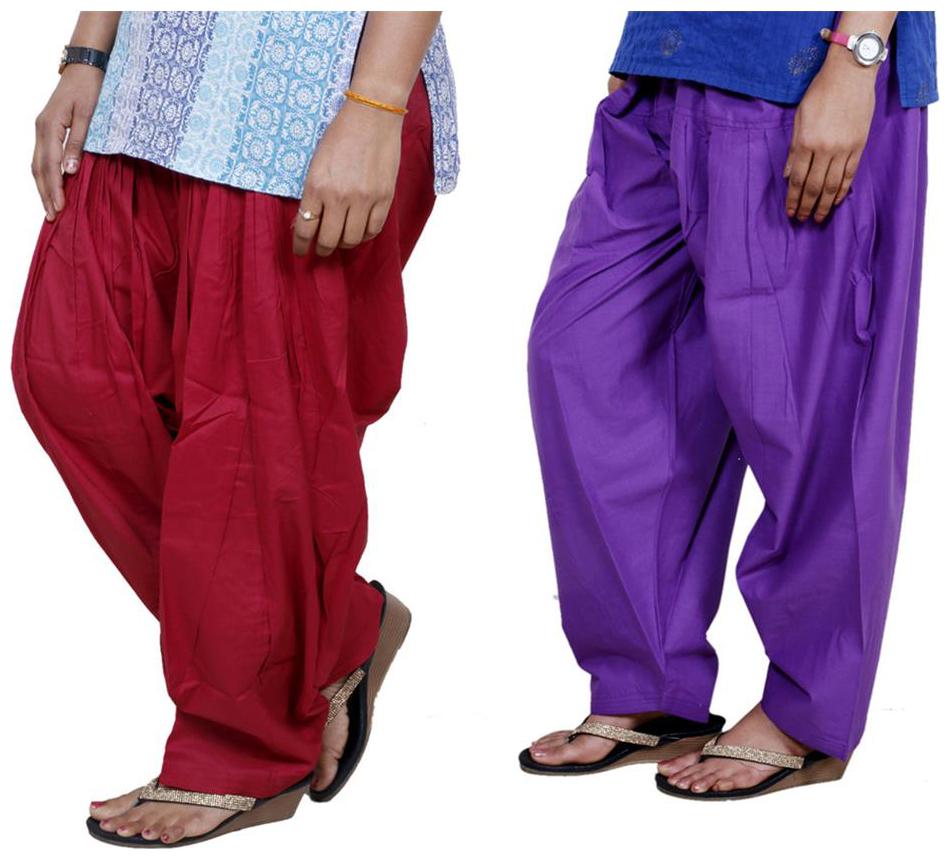 

Indiweaves Cotton Patiala - Multi