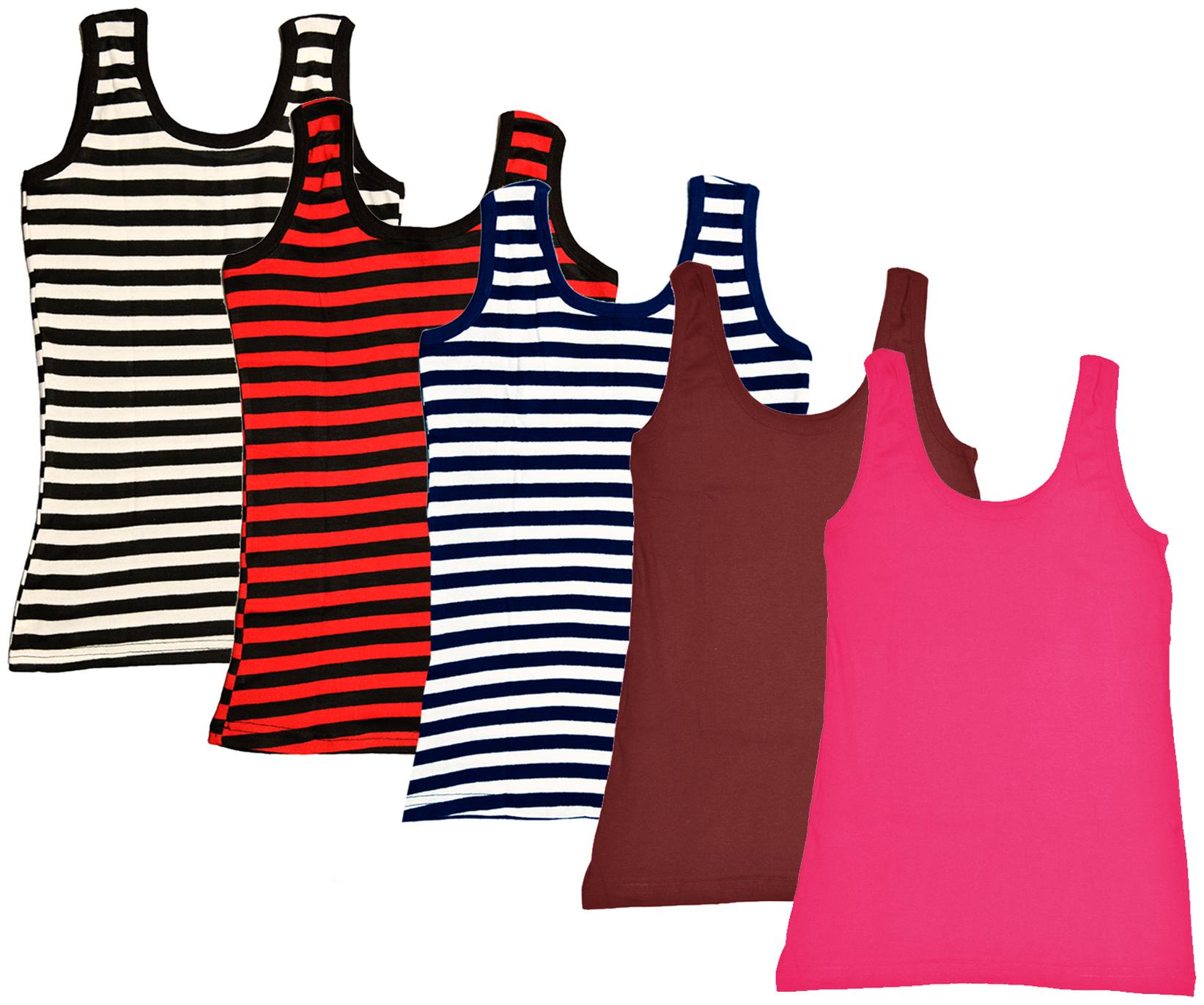 

Indiweaves Women Multi Regular fit U neck Cotton Tank top