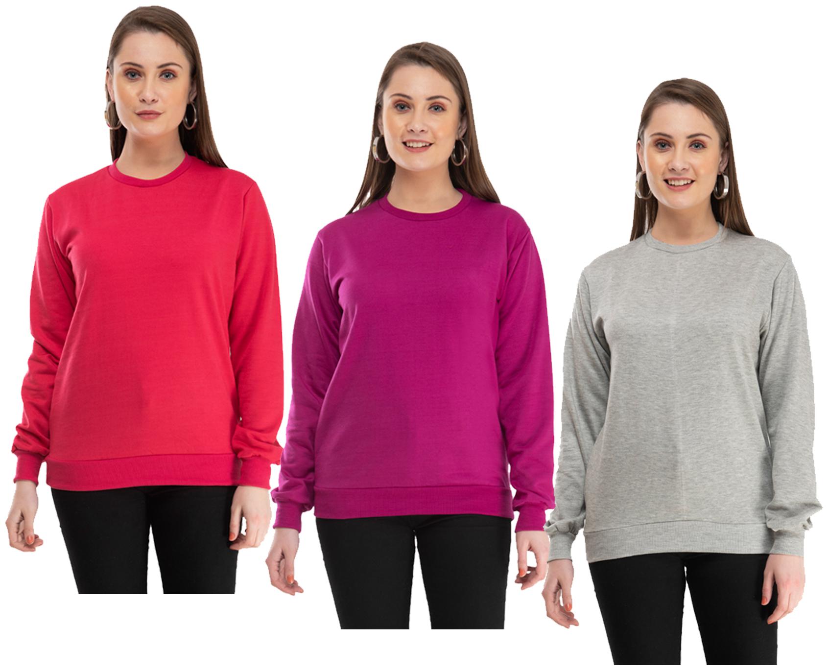 

Indiweaves Women Solid Sweatshirt - Multi