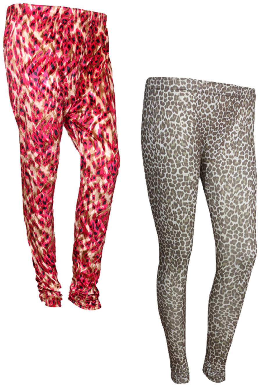 

IndiWeaves Women Cotton Printed Legging and Velvet Printed Leggings (Pack of 2)