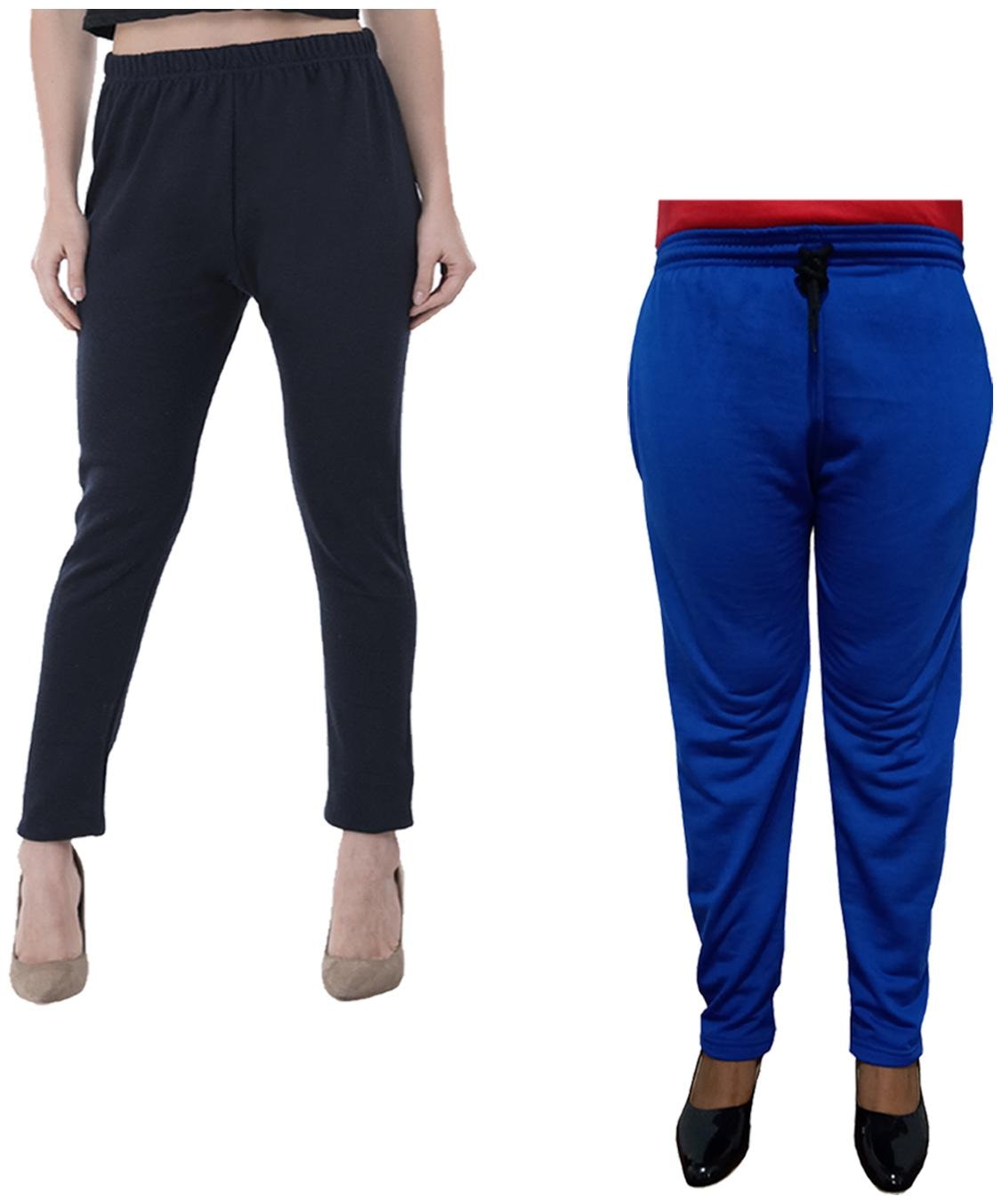 

Indiweaves Women Regular fit Fleece Solid Track pants - Multi