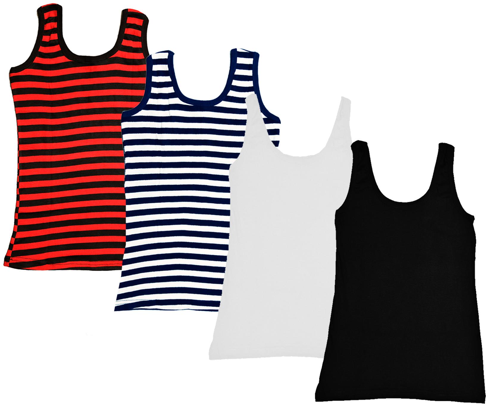 

Indiweaves Women Multi Regular fit U neck Cotton Tank top