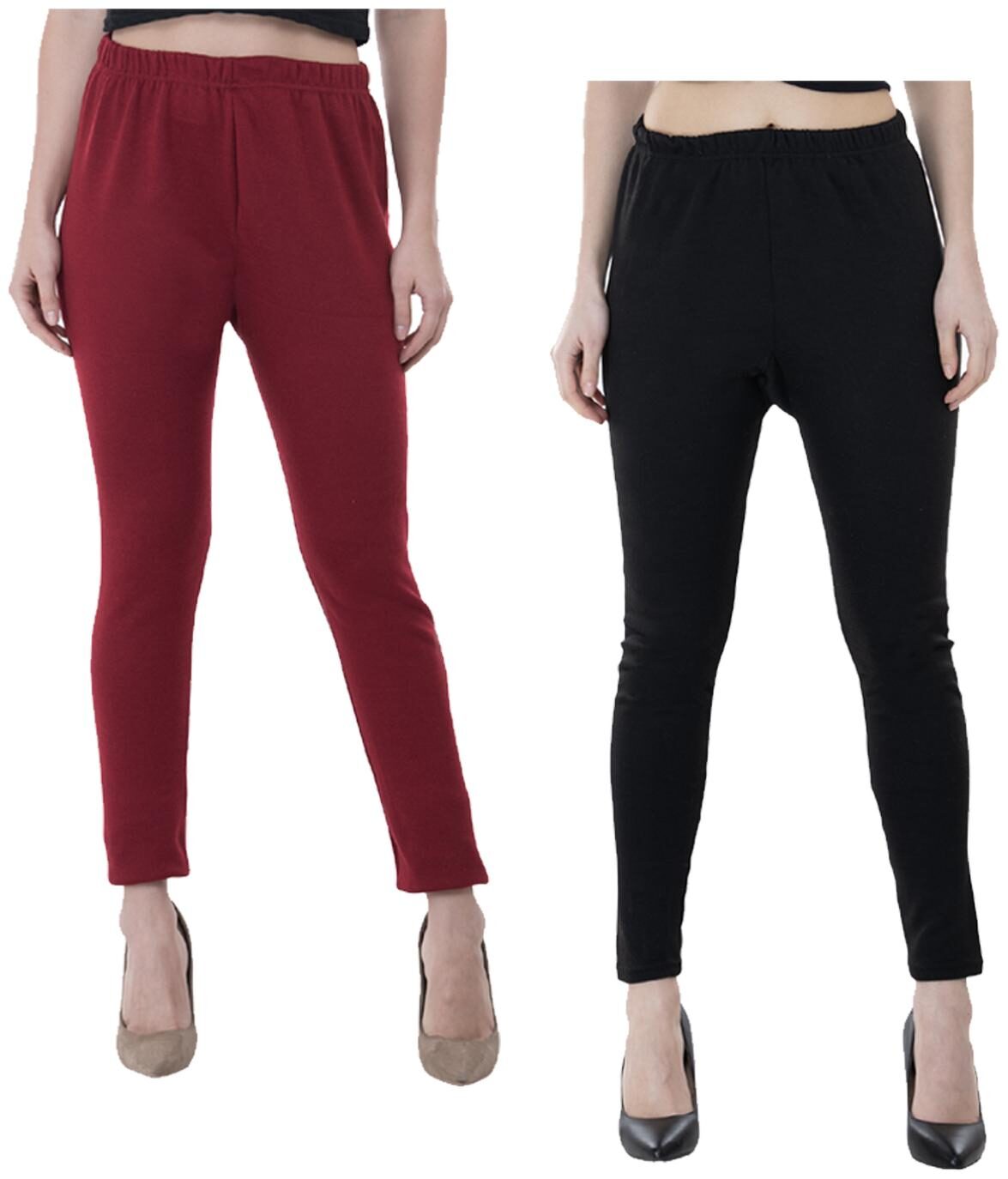 

IndiWeaves Women Warm Wollen Lycra Legging (Pack of 2)