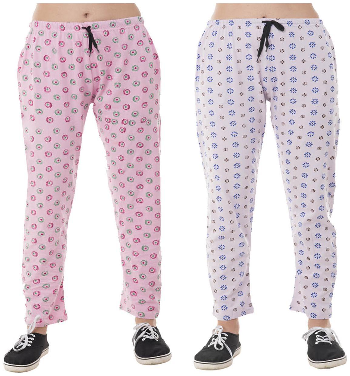 

Indiweaves Women Regular fit Cotton Printed Track pants - Multi