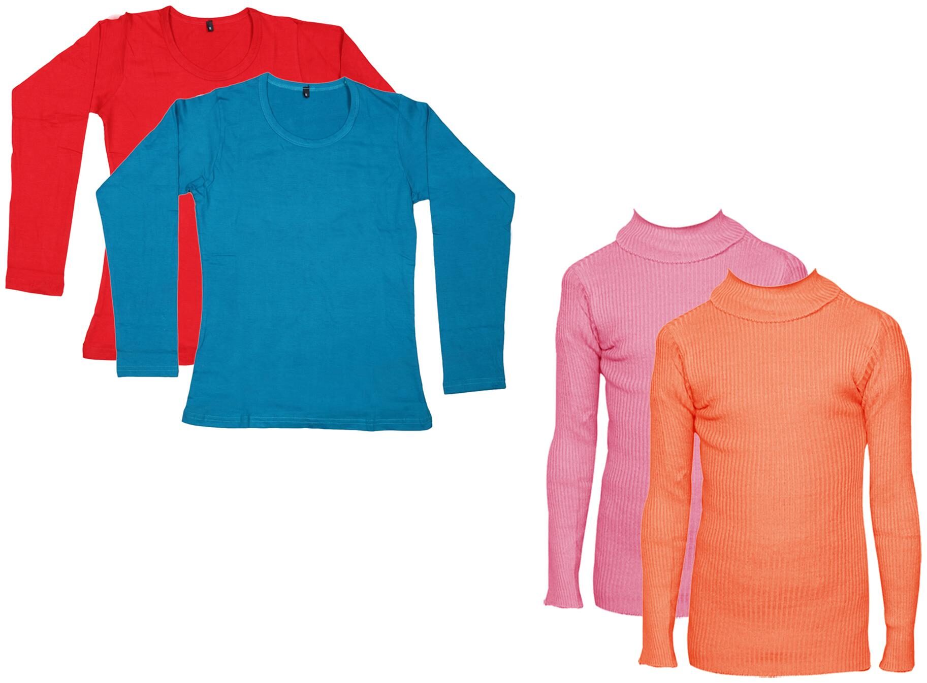 

Indiweaves Women Orange Regular fit Round neck Cotton T shirt