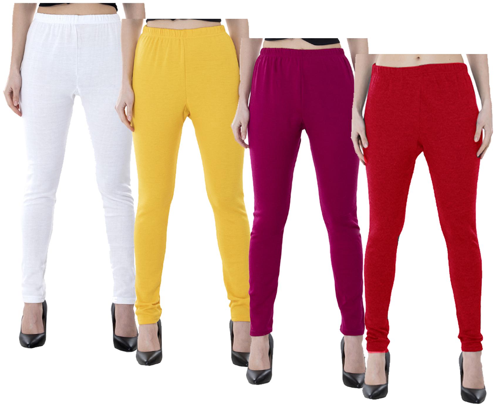 

IndiWeaves Women Warm Wollen Lycra Legging (Pack of 4)