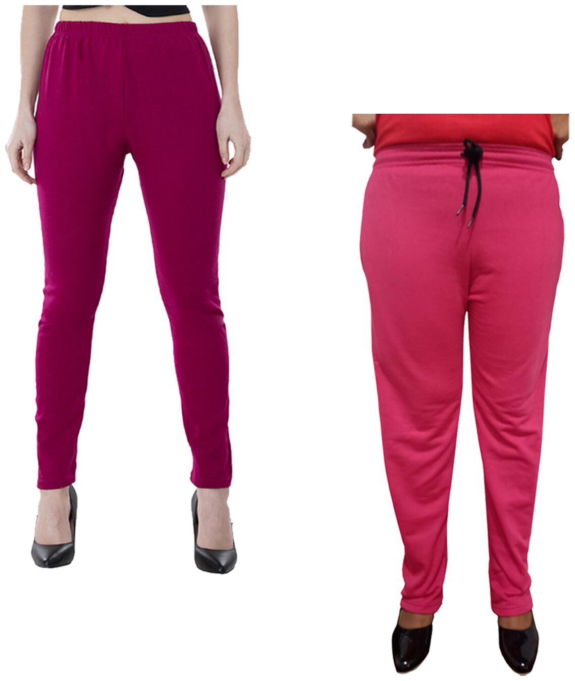 

Indiweaves Women Regular fit Fleece Solid Track pants - Multi