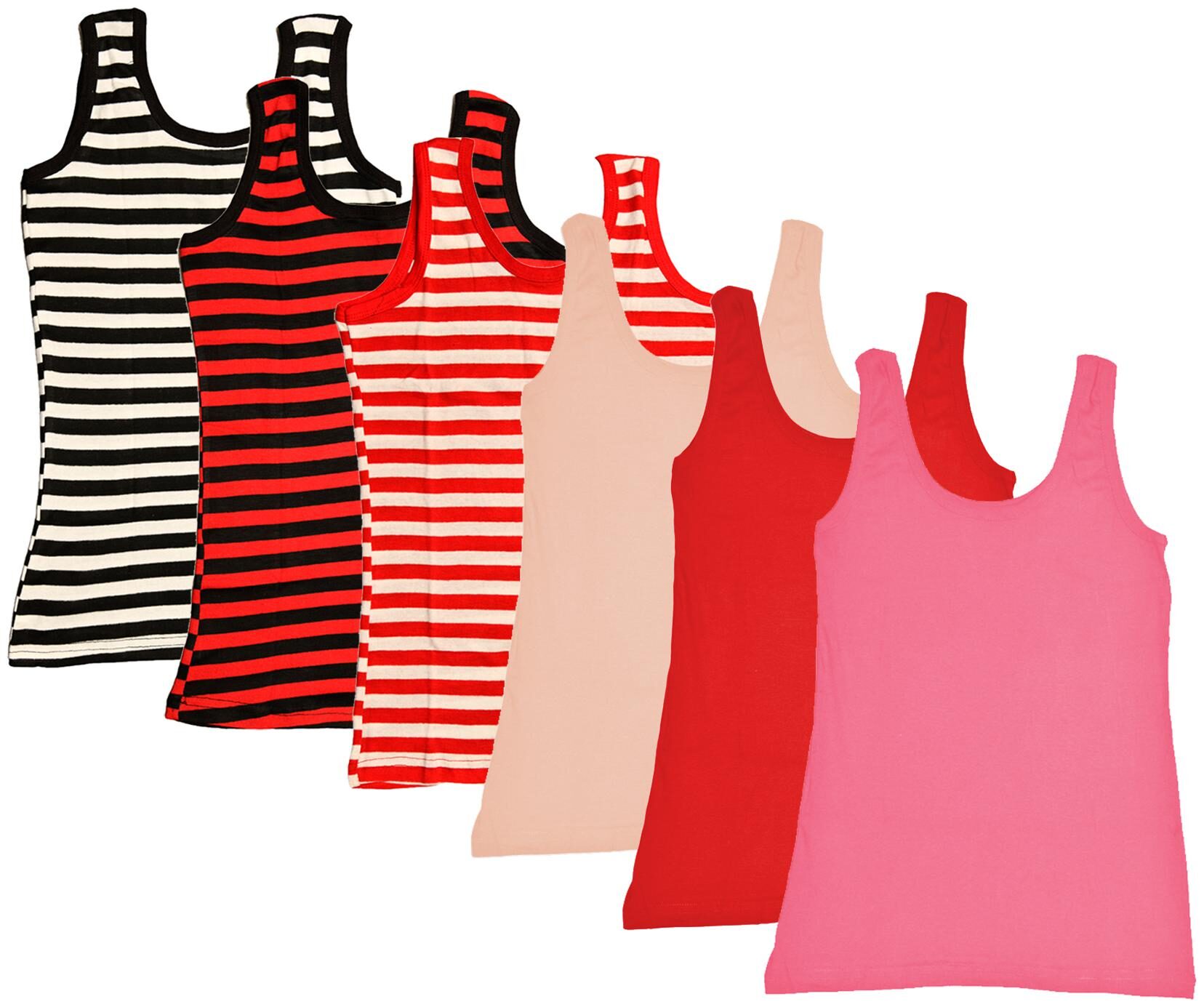 

Indiweaves Women Multi Regular fit U neck Cotton Tank top