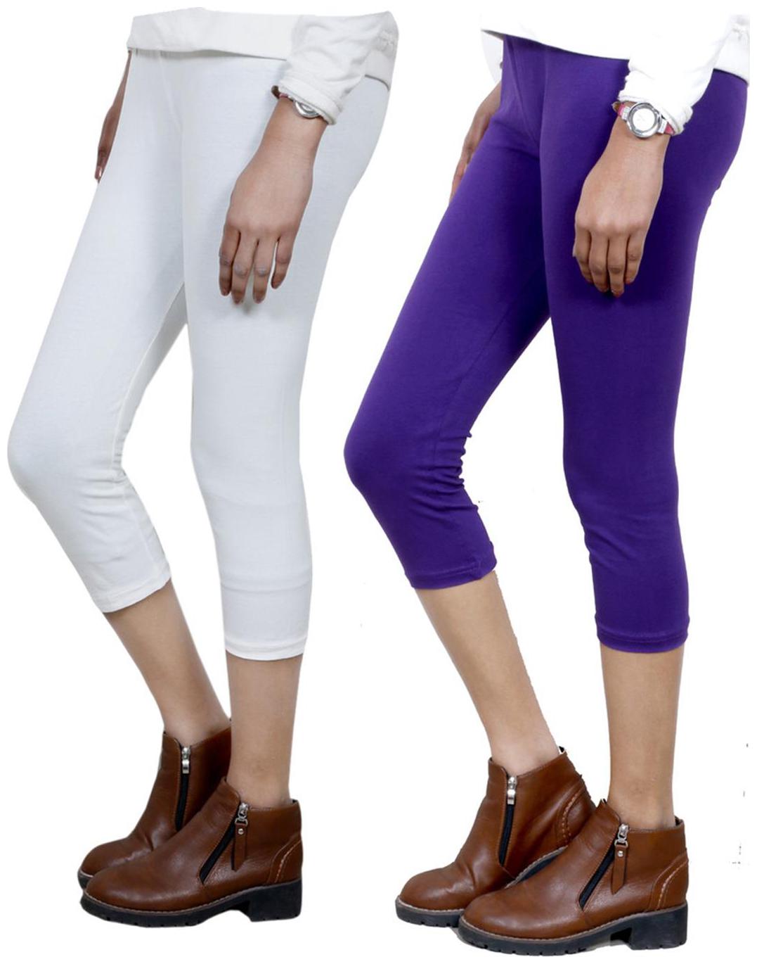 

IndiWeaves Women Cotton Capri Combo-2