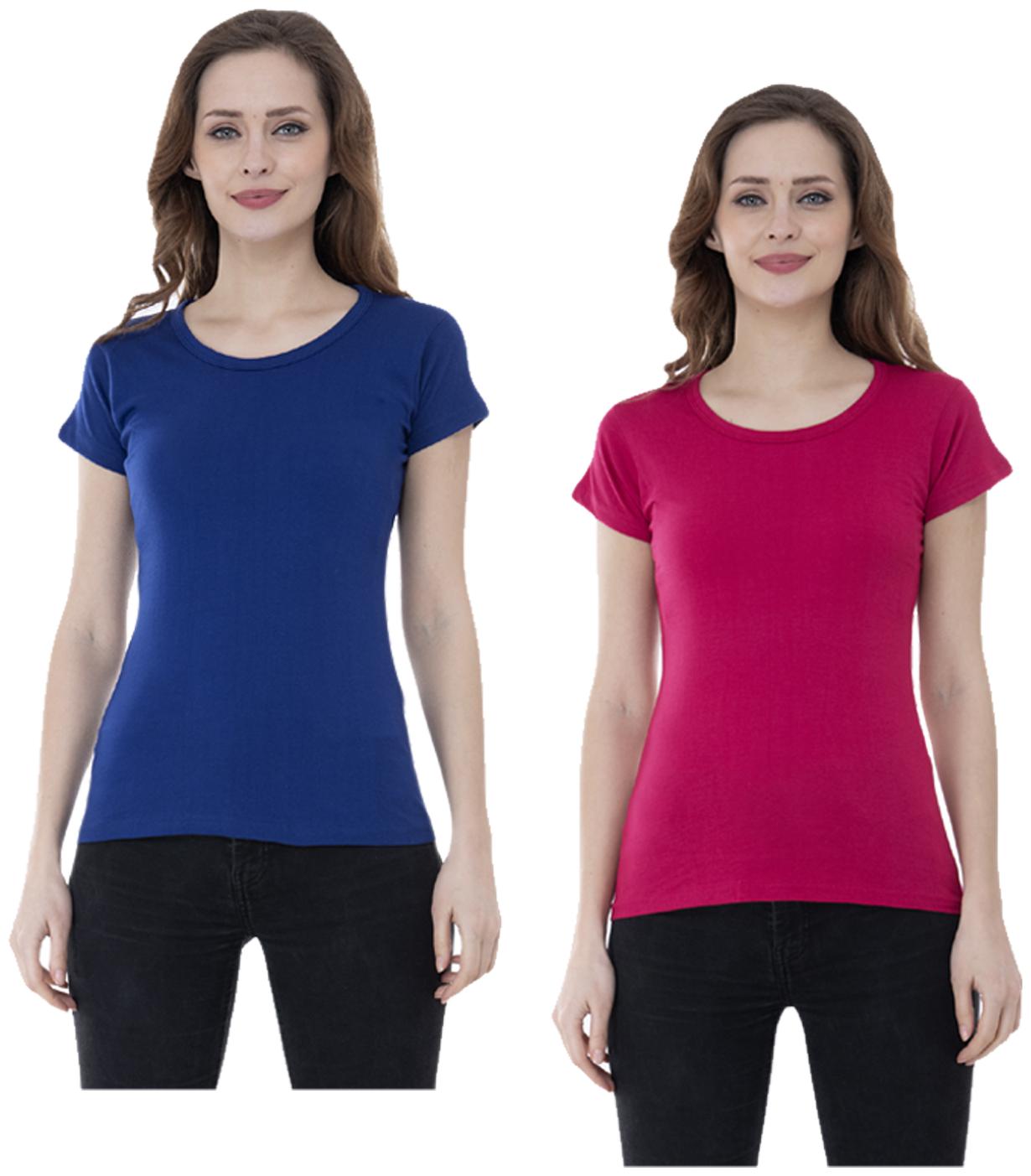 

Indiweaves Women Multi Regular fit Round neck Cotton T shirt