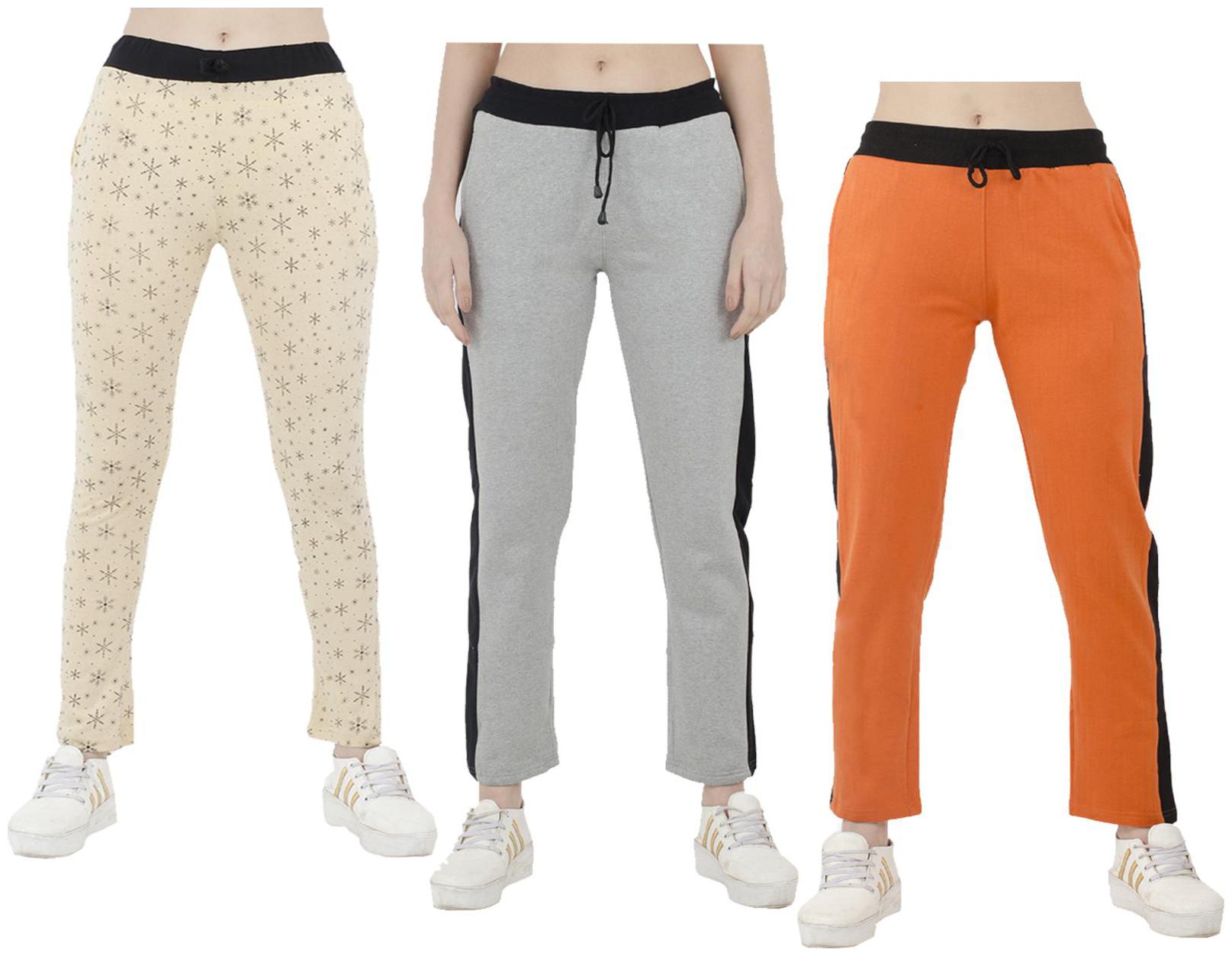 

Indiweaves Women Regular fit Polyester Printed Track pants - Multi