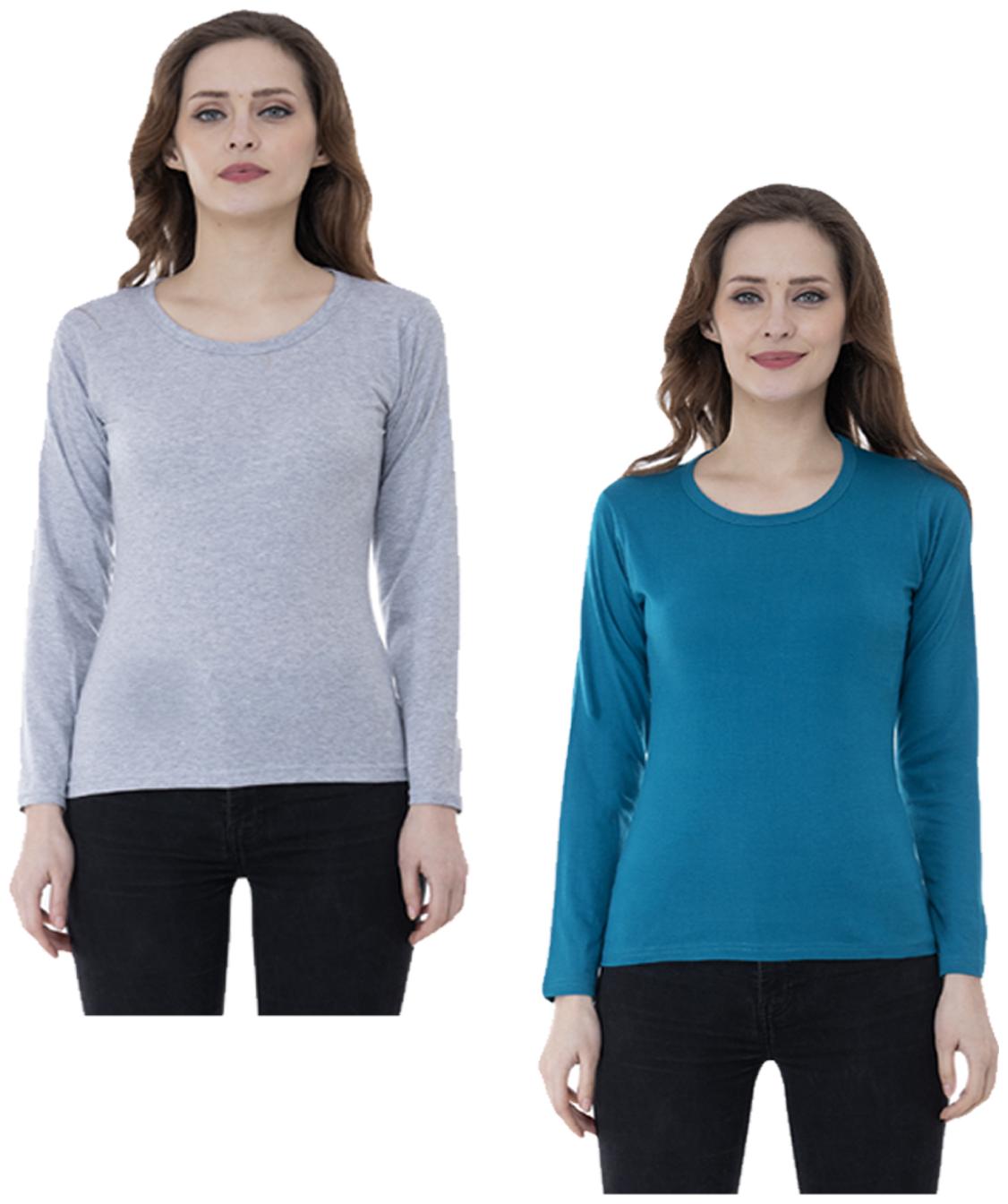 

Indiweaves Women Multi Regular fit Round neck Cotton T shirt