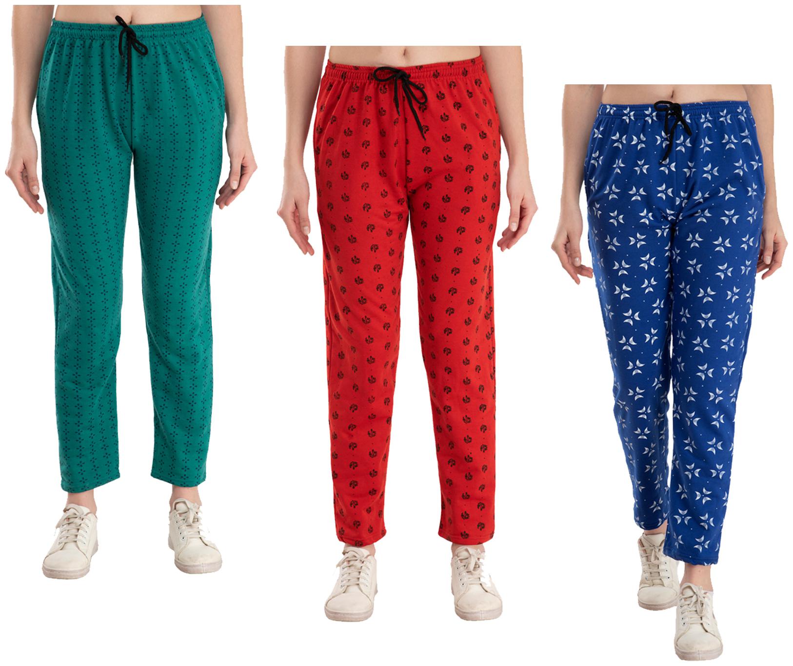 

Indiweaves Women Regular fit Fleece Printed Track pants - Multi