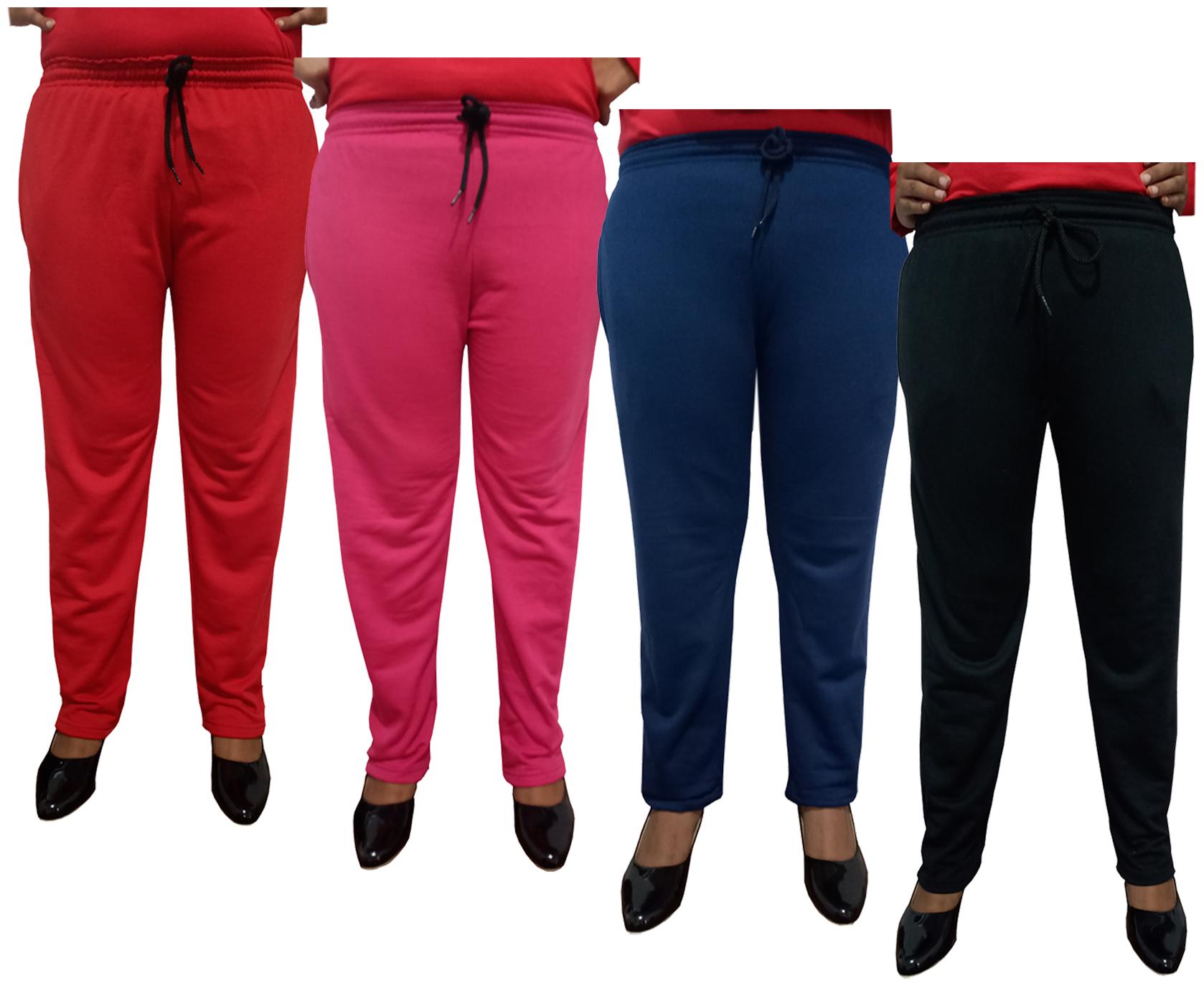 

Indiweaves Women Regular fit Fleece Solid Track pants - Multi