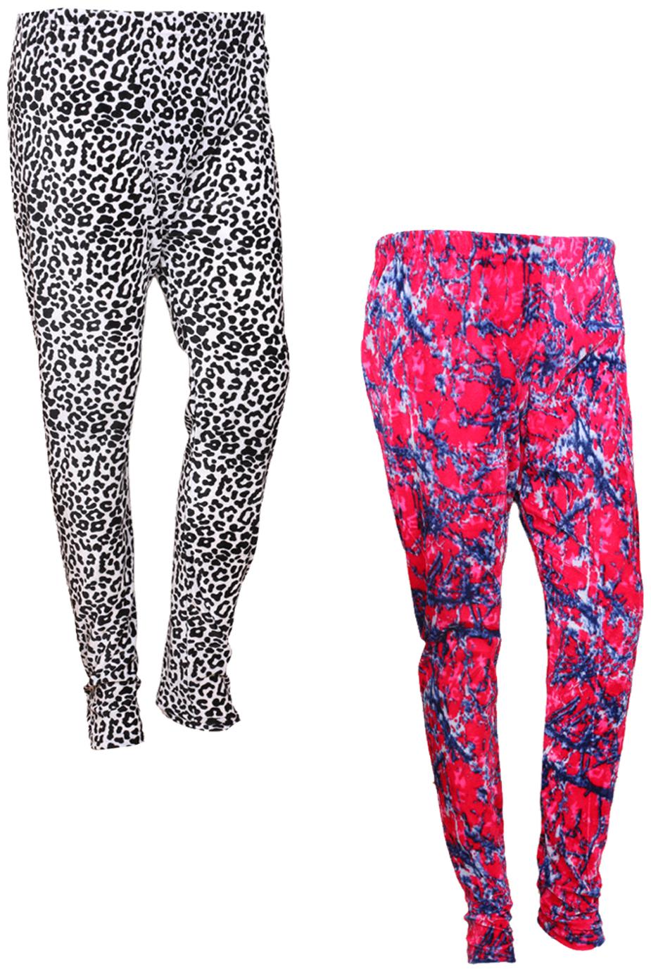 

IndiWeaves Women Velvet Printed Leggings for Winters Pack of 2