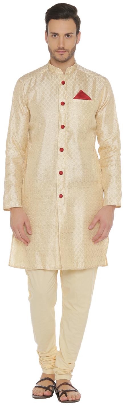 

Indus Route by Pantaloons Men Yellow Regular Fit Kurta