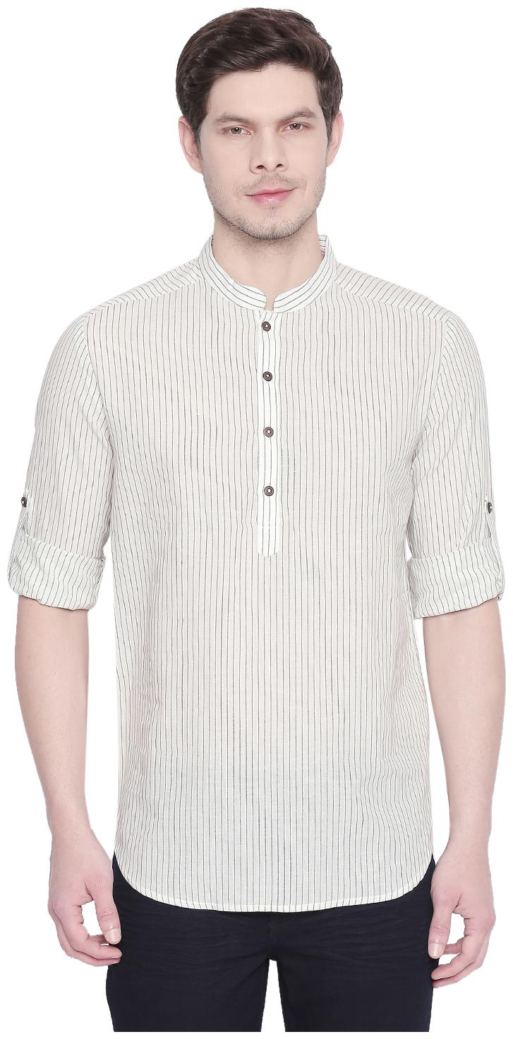 

Indus Route by Pantaloons Men Cream Regular Fit Kurta