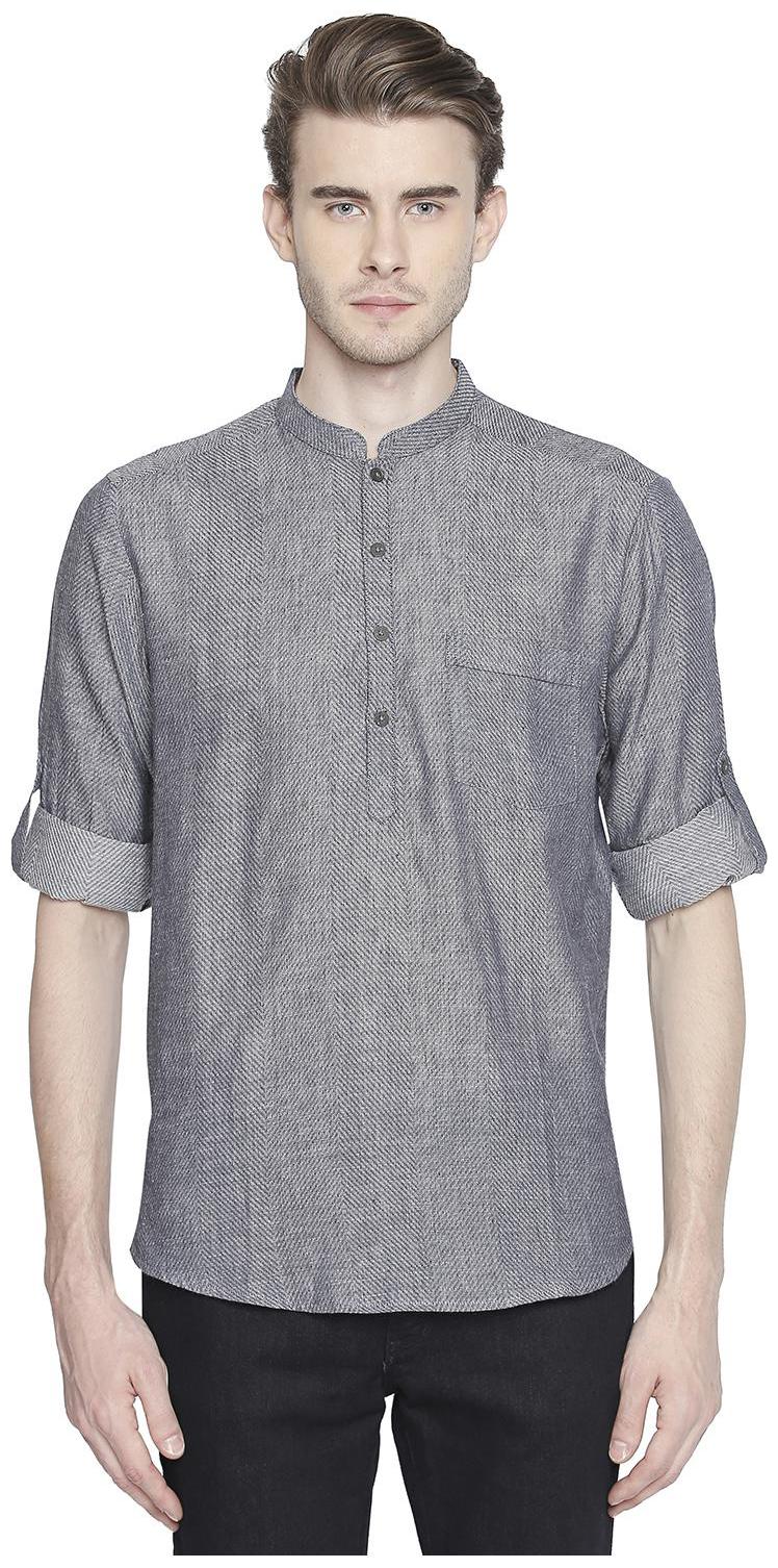 

Indus Route by Pantaloons Men Blue Regular Fit Kurta