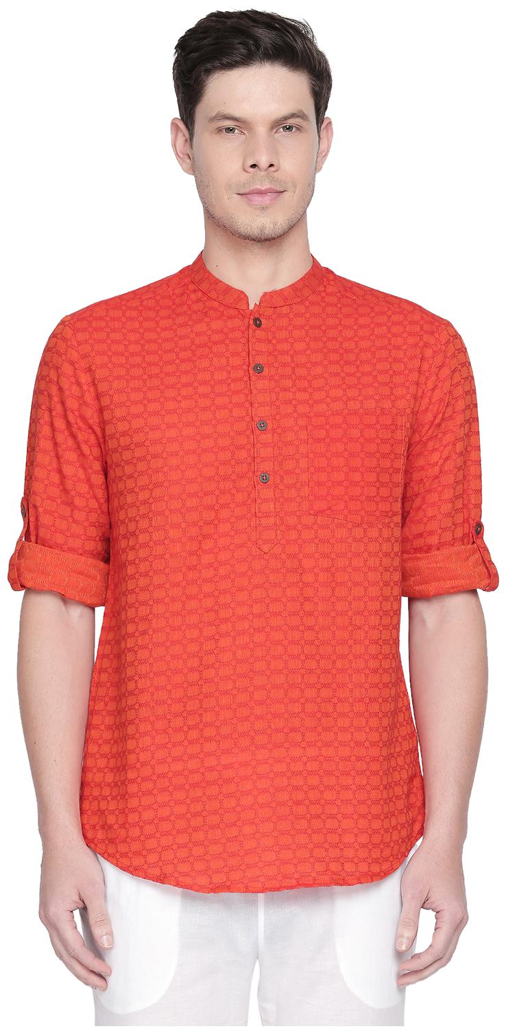 

Indus Route by Pantaloons Men Brown Regular Fit Kurta