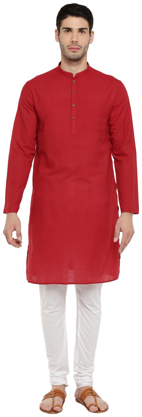 

Indus Route by Pantaloons Men Red Regular Fit Kurta