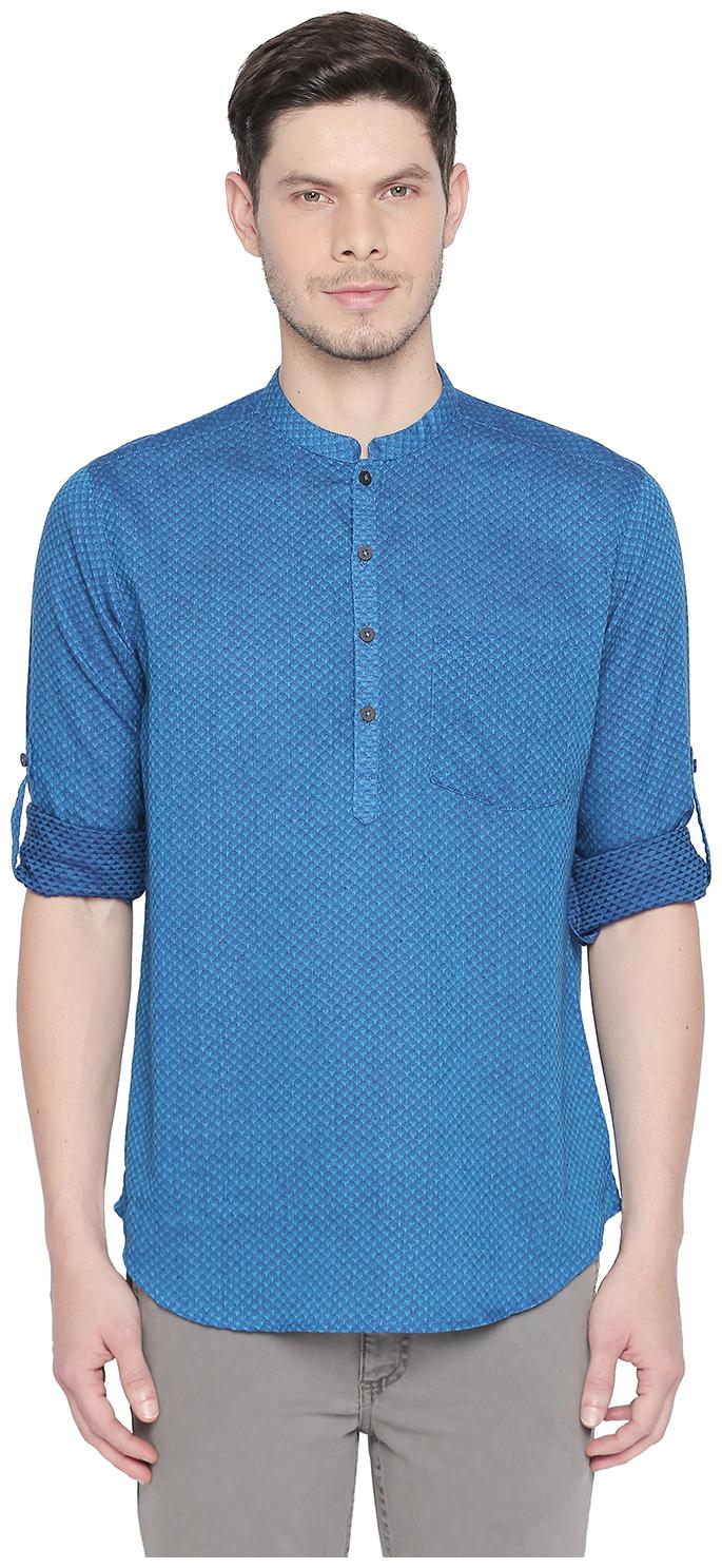 

Indus Route by Pantaloons Men Blue Regular Fit Kurta