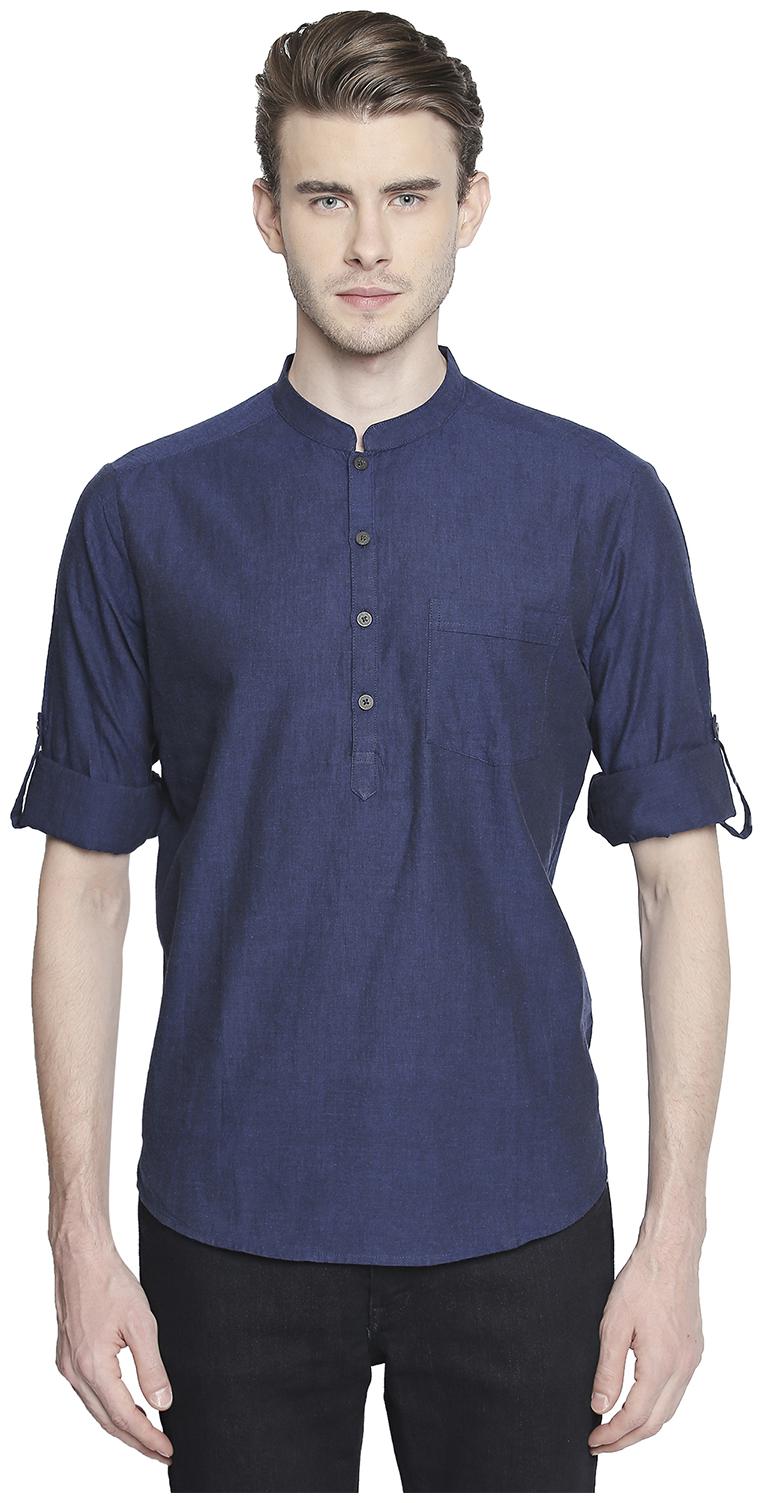 

Indus Route by Pantaloons Men Blue Regular Fit Kurta