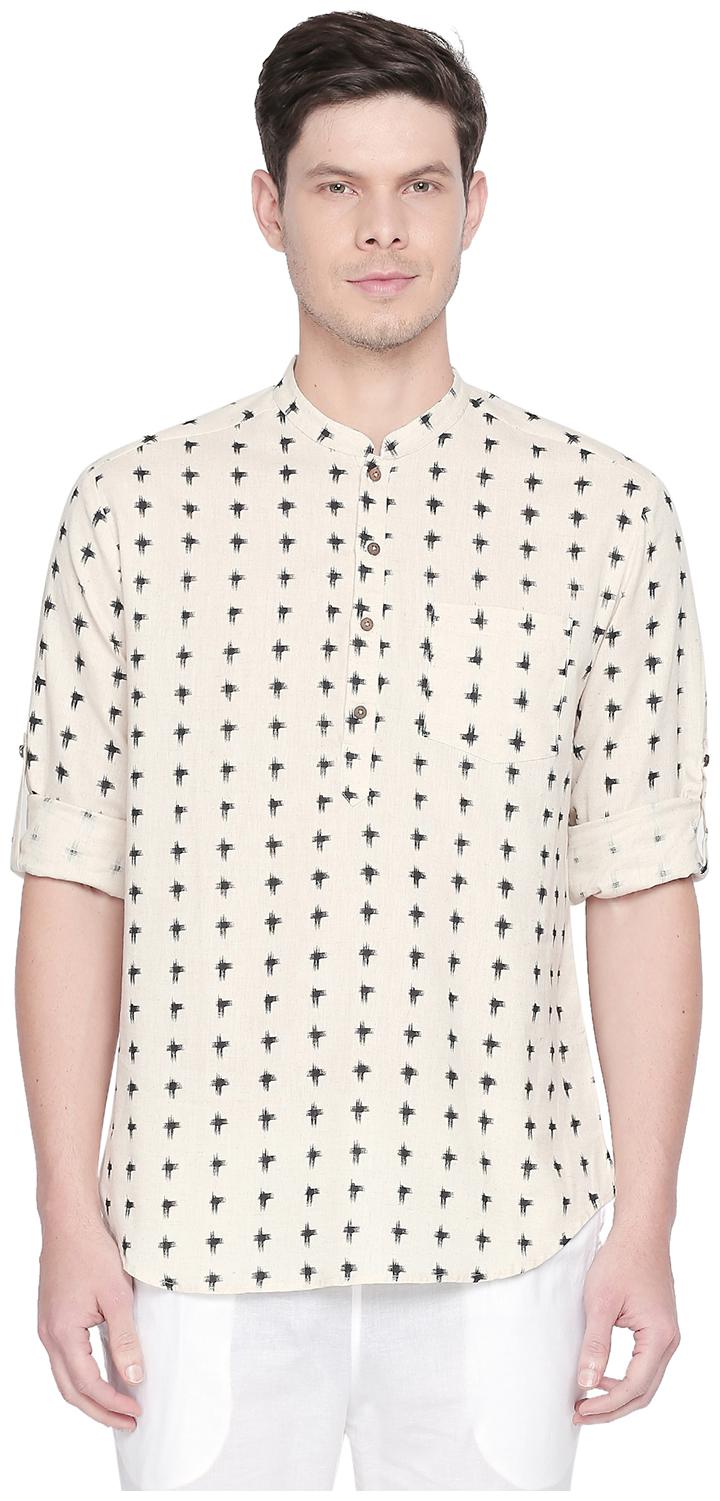 

Indus Route by Pantaloons Men Cream Regular Fit Kurta