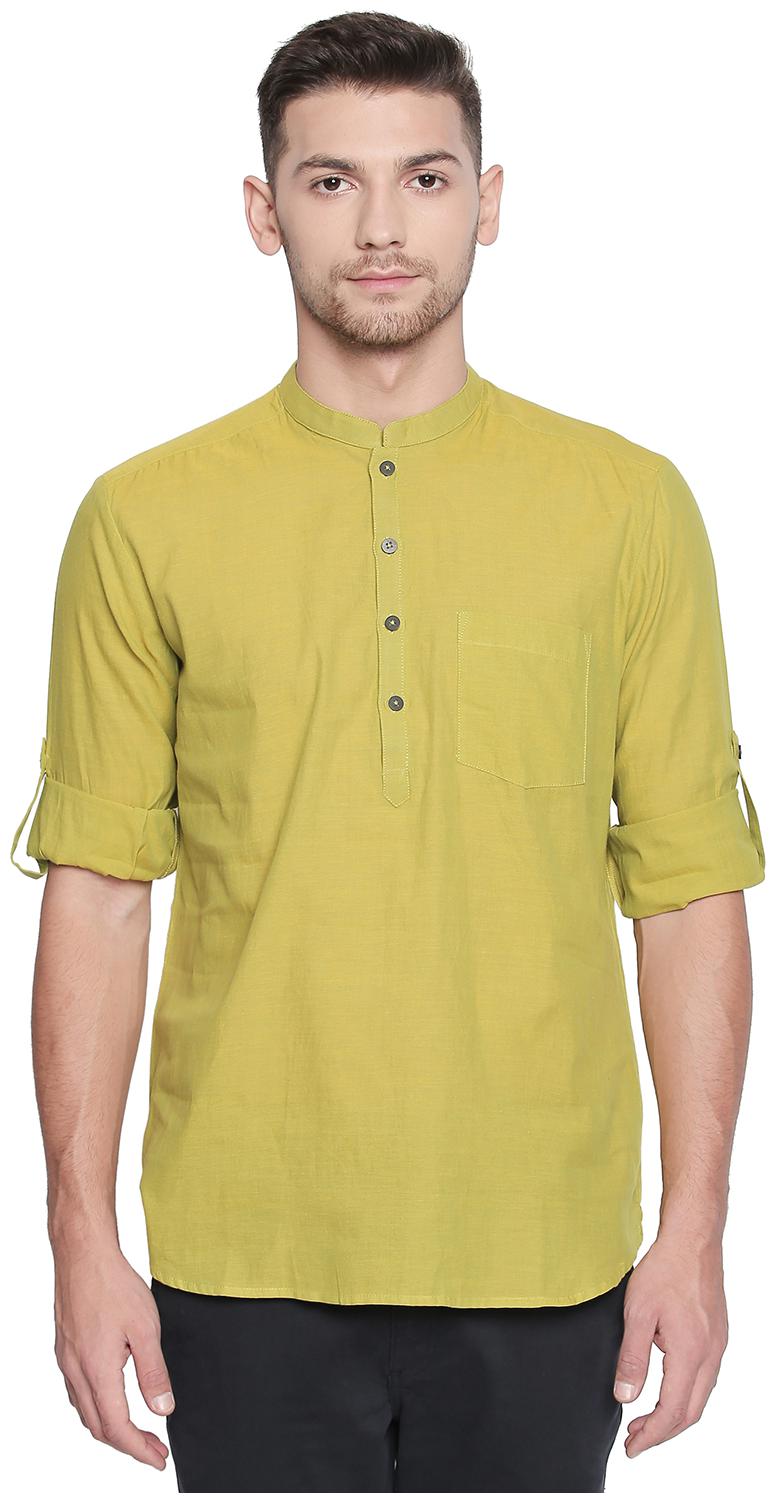 

Indus Route by Pantaloons Men Green Regular Fit Kurta