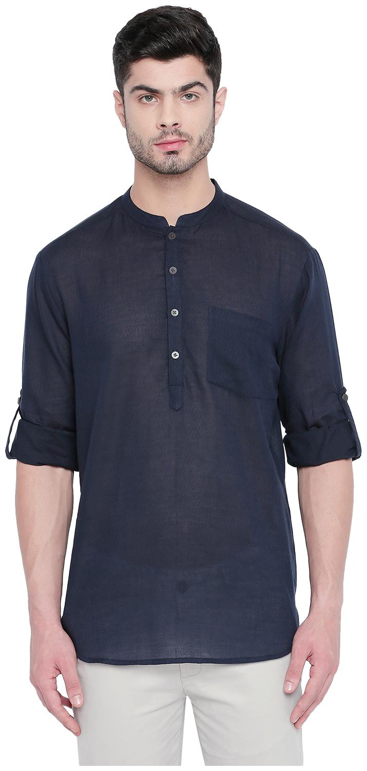 

Indus Route by Pantaloons Men Blue Regular Fit Kurta