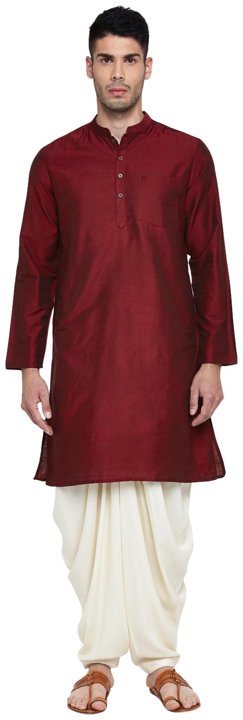 

Indus Route by Pantaloons Men Maroon Regular Fit Kurta