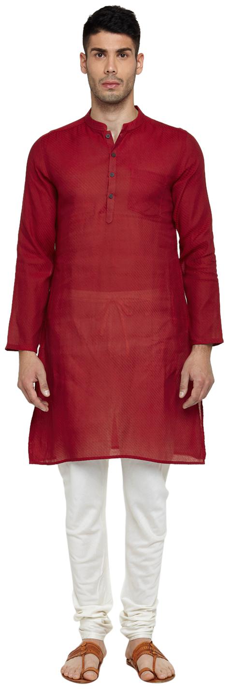 

Indus Route by Pantaloons Men Red Regular Fit Kurta
