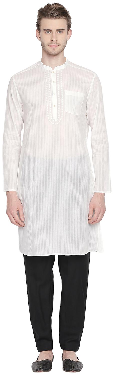 

Indus Route by Pantaloons Men White Regular Fit Kurta