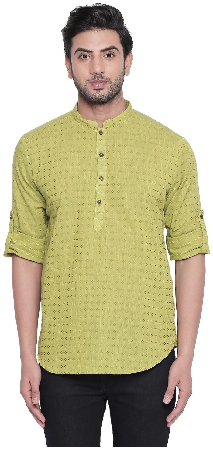 

Indus Route by Pantaloons Men Green Regular Fit Kurta