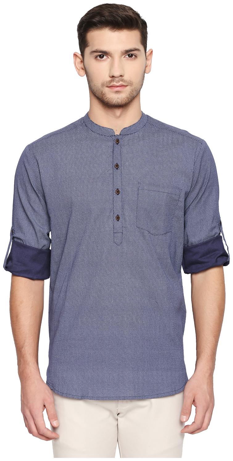 

Indus Route by Pantaloons Men Blue Regular Fit Kurta